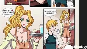 hermosa otaku tetona recibe una gran polla por su co�o sabroso