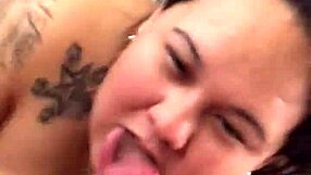 Asian Wife Sucking Big White Uncut Cock