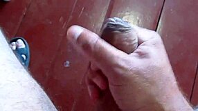 homemade handjob on cock ending in cumshot on floor