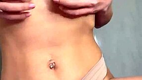 A Hot Student Decided To Caress Her Big Tits