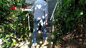 This woman competes by offering assistance in a pleasurable way with William.