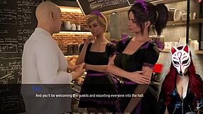 Kate explores wild outdoor sex in see-through costumes with stockings in 3D cartoon