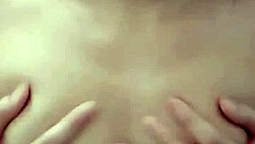 Sexy Filipina amateur petite tits naked and get wet and opened in her homemade video clip
