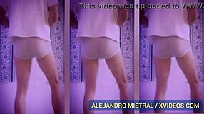 Alejandro Mistral Dances Erotically in White and Blue Underwear