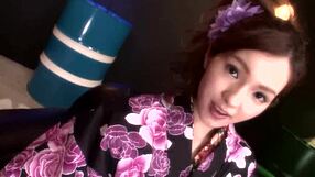 A Japanese beauty has fun with clitoris rubbing before the missionary to creampie