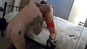 Horny Blonde Couple in Lingerie Shares Intense Blowjob and Riding