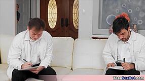 cute skinny stepsis in special study session