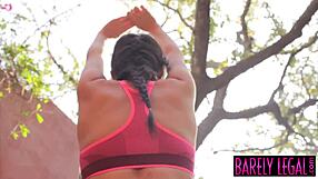 Audrey Royal jumps on stud cock and gets fed cum