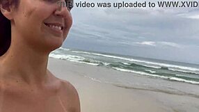 voyeur catches african woman on beach trail