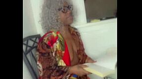 Granny craves big black 11 inches cock in her mouth