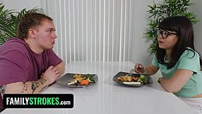 Stepsis Hones Blowjob Skills Until Stepdad Joins the Fun