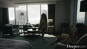 does cecilia lion push boundaries with blowjob and doggystyle in bondage?