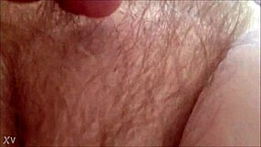 she rubs her hairy milf pussy at home
