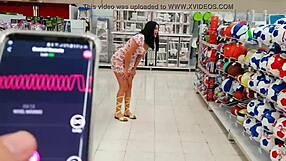 damn! Martina Smith squirts right at the mall!