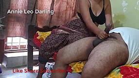 Indian milf sucks cock at rich party.