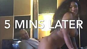 London Ebony Queen With Big Tits Fucks Benji Bands' Monster Cock In Booth