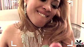 Ebony milf brunette maxine x says 'I suck cock sloppy before threesome'