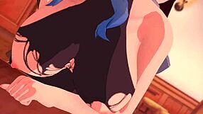 Bell Ganyu from Genshin Impact in raw 3D action