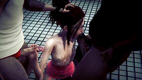 watch this 3d hs2 gang bang unfold in the game?