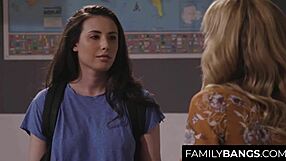 naughty teacher seduces teen in school