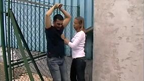 Femdom Mistress Slaps and Spits on Submissive in Fetish Scene