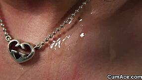 Nasty Model Sucking Jizz Load on Face