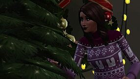 winter holiday with liberty lee in the sims 4