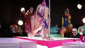 Leya Falcon Dildos Herself With Big Tits Exposed!