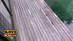 pov screwing sexy stepsister kriss with kisses and riding