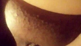 Feeling the intense pounding on my fat ebony pussy close up