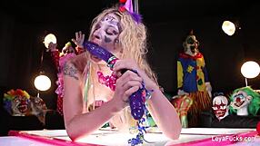 Leya Falcon Dildos Herself With Big Tits Exposed!