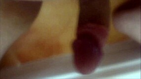 Chubby gay guy enjoys bath fun