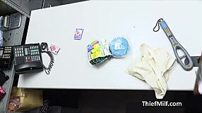 Milf suspect intensely fucked by two cocks in office threesome