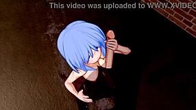 Asian slut fuck a 3D man and blowjob