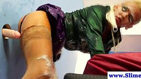 Hot blonde European babe enjoys a classy glamour session