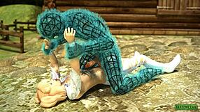 wow, blonde in 3d sex riding cowgirl with blowjob and fucking!