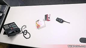 Cute geeky Violet steals bunny costume, faces horny security guard 😏