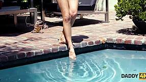 Amazing Blonde Teen Tries Mature Cock In Daddy4k Scene