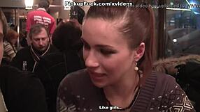 Two Girlfriends Suck Dick in Public