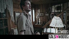 park ranger chats with gina valentina in the outdoors