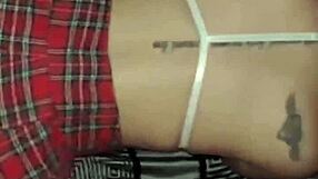 On vacation, China Cubana roughly sucks my cock.