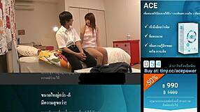 Big sister protects brother's cock from young 18+ threesome group