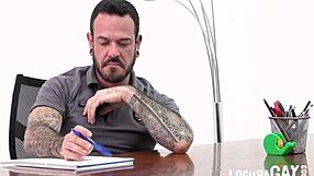 One amature gay makes a very hot and heavy blowbang at the workplace