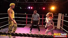 Petite Redhead Ella Hughes Battles Hard Cock In Intense Fakehub Showdown