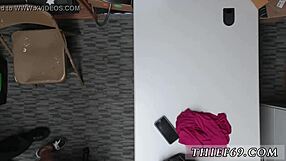 Hot Blonde Cop Apparel Theft in Uniform