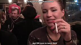 Two Girlfriends Suck Dick in Public