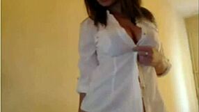 This beautiful camgirl is teasing with her big tits and ass on webcam