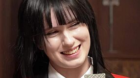 yumeko jabami drinks rival's cum after crushing defeat