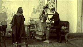 Vintage era features hairy beaver in steam age.