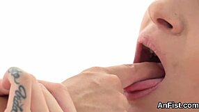 frisky lesbian bombshells fist fucking wet slits and assholes